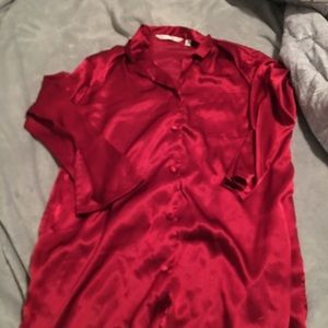 Victoria Secret red satin night gown